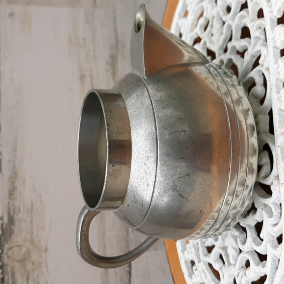 EUC SELANGOR PEWTER MID-CENTURY CREAMER AND SUGAR BOWL - Picture 2 of 10